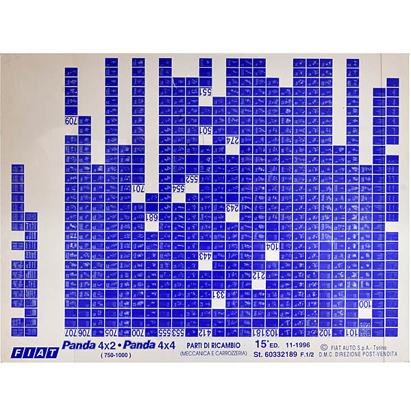 FIAT PANDA (750-1000) Parts Manual Microfiche (2pcs)