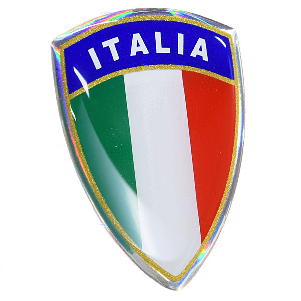 Italian Flag Crest Shaped 3D Sticker Type C