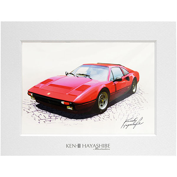 Ferrari 308GTB Irrustration by Kenichi Hayashibe