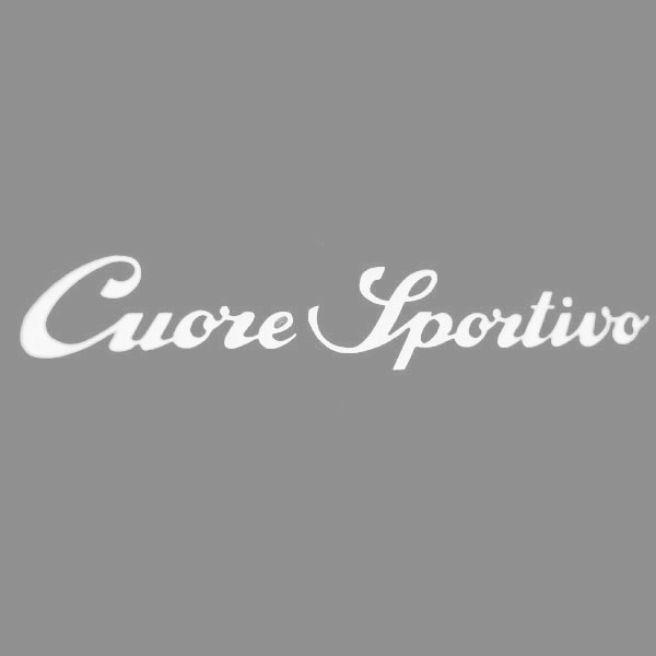 Alfa Romeo(Cuore Sportivo) Logo Script Sticker(100mm)