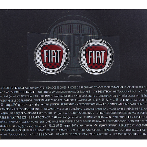 FIAT Official 2007New Emblem 3D Sticker(21mm/2pcs.)