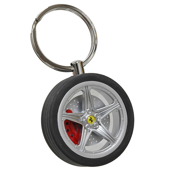 Ferrari Ball Point Pen& Wheel Shaped Keyring Set
