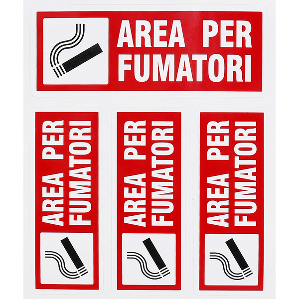 AREA PER FUMATORI Sticker Set