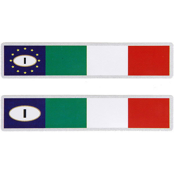 Italian Flag & Euro Sticker Set