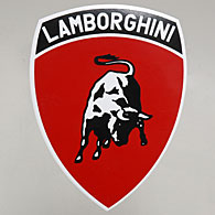 Lamborghiniエンブレムステッカー(レッド/Large)