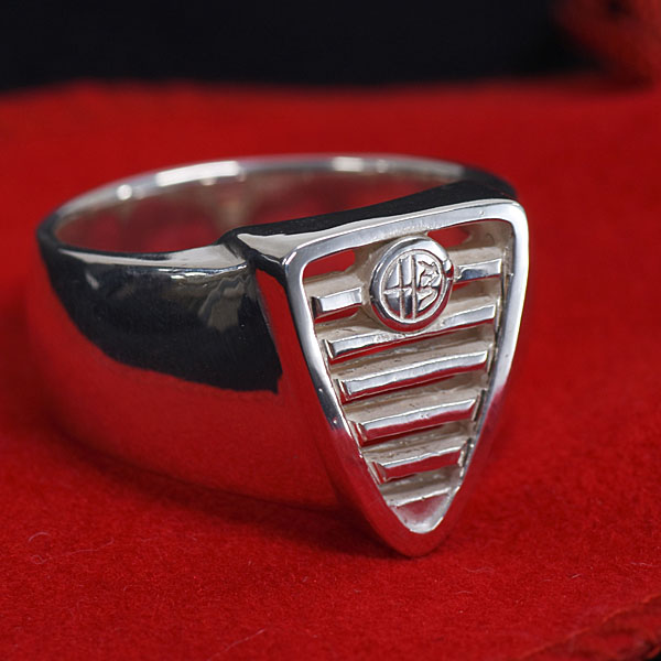 Alfa Romeo Grill Shaped Silver Ring