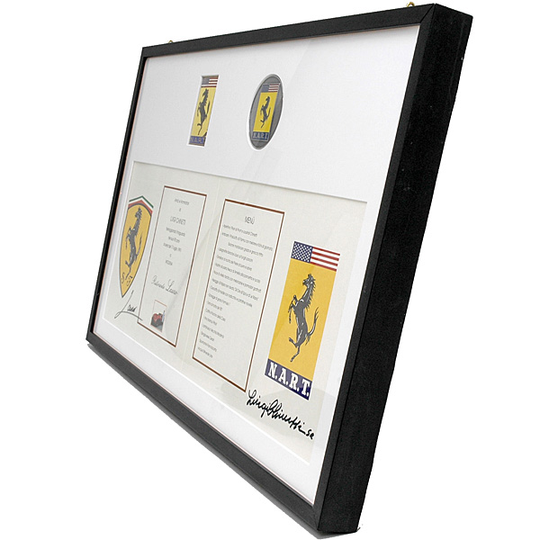 LUIGI CHINETTI 90 ANNI. MENU & NART Emblem with Frame